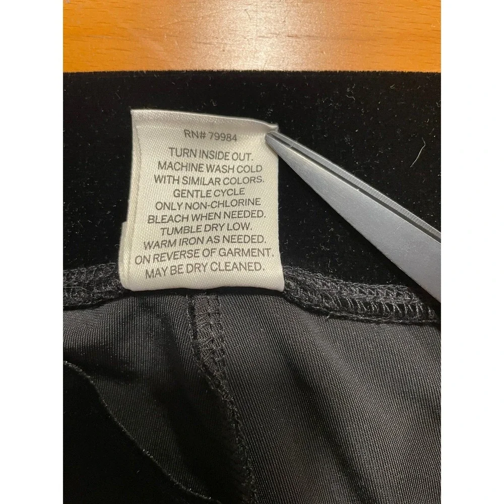 Soma Velvet Leggings Stretch Pull On‎ Comfort Black Pants S Lounge Yoga Casual - Picture 5 of 7